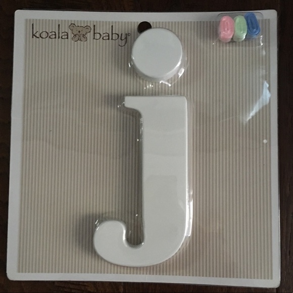 NWB! Beautiful Low Case Letter “j” in White - Picture 1 of 4